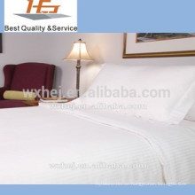 100 Baumwollsatinstreifen-Bettlaken weißen Streifen Bettbezug-Sets